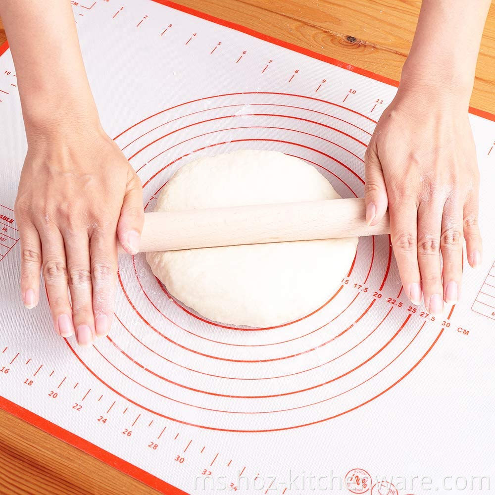 Silicone Pastry Baking Mat Non Stick Besar Besar Tebal Dengan Pengukuran Baking Mat Hoz Kutppasi